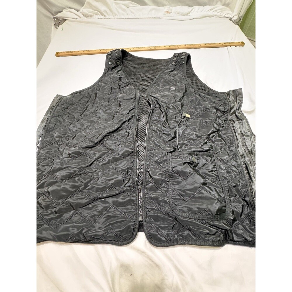 Gule Gule Unisex Heated Vest Adjustable Size Large w/ Zipper for Outdoors Black